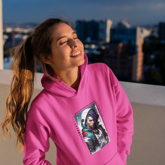 NWT - 15 Colors & Many Sizes - Skater Graffiti Style Streetwear Hoodie - Unisex - Picture 5 of 12